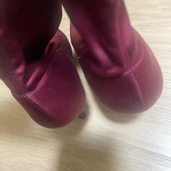 Zara maroon sock ankle boot - Picture 8 of 8